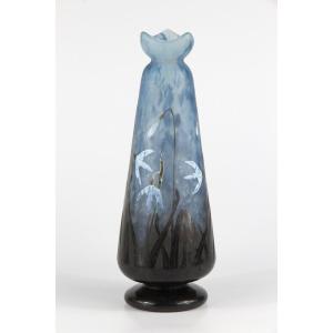 Vase Daum Nancy (perce-neige)