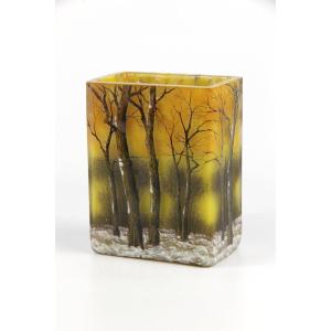 Daum Nancy Vase (winter Landscape)