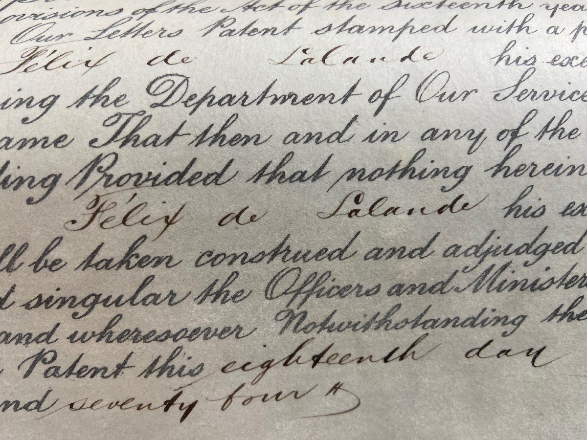 Brevet de Patente de la Reine VICTORIA  autorisant Felix De Lalande à exploiter son Invention -photo-3