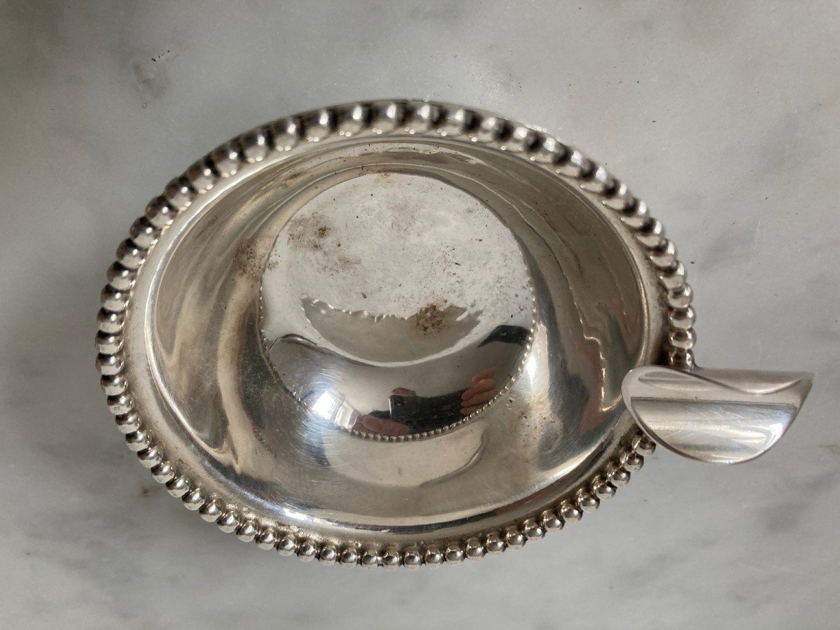 Jean Despres (1889-1980) - Ashtray In Round Shape - Silver Metal - Signed - Circa 1950-photo-2