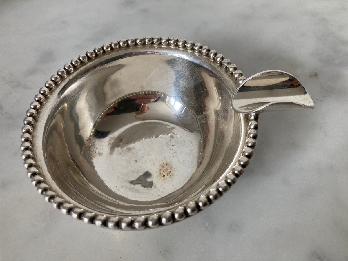 Jean Despres (1889-1980) - Ashtray In Round Shape - Silver Metal - Signed - Circa 1950