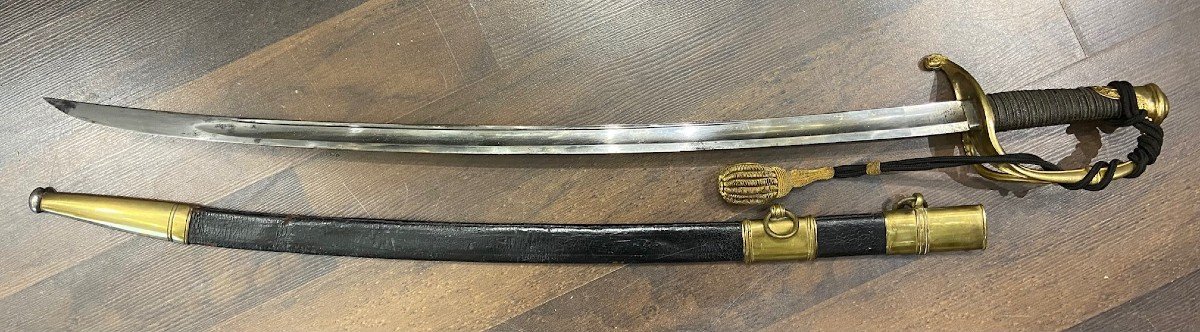 Sabre d'Officier d'Infanterie signée COULAUX ainé à Klingenthal - Circa 1850/60-photo-1