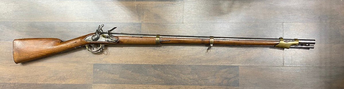 Fusil à silex transformé en percussion de Marine type 1779-1786, modèle des Colonies. 