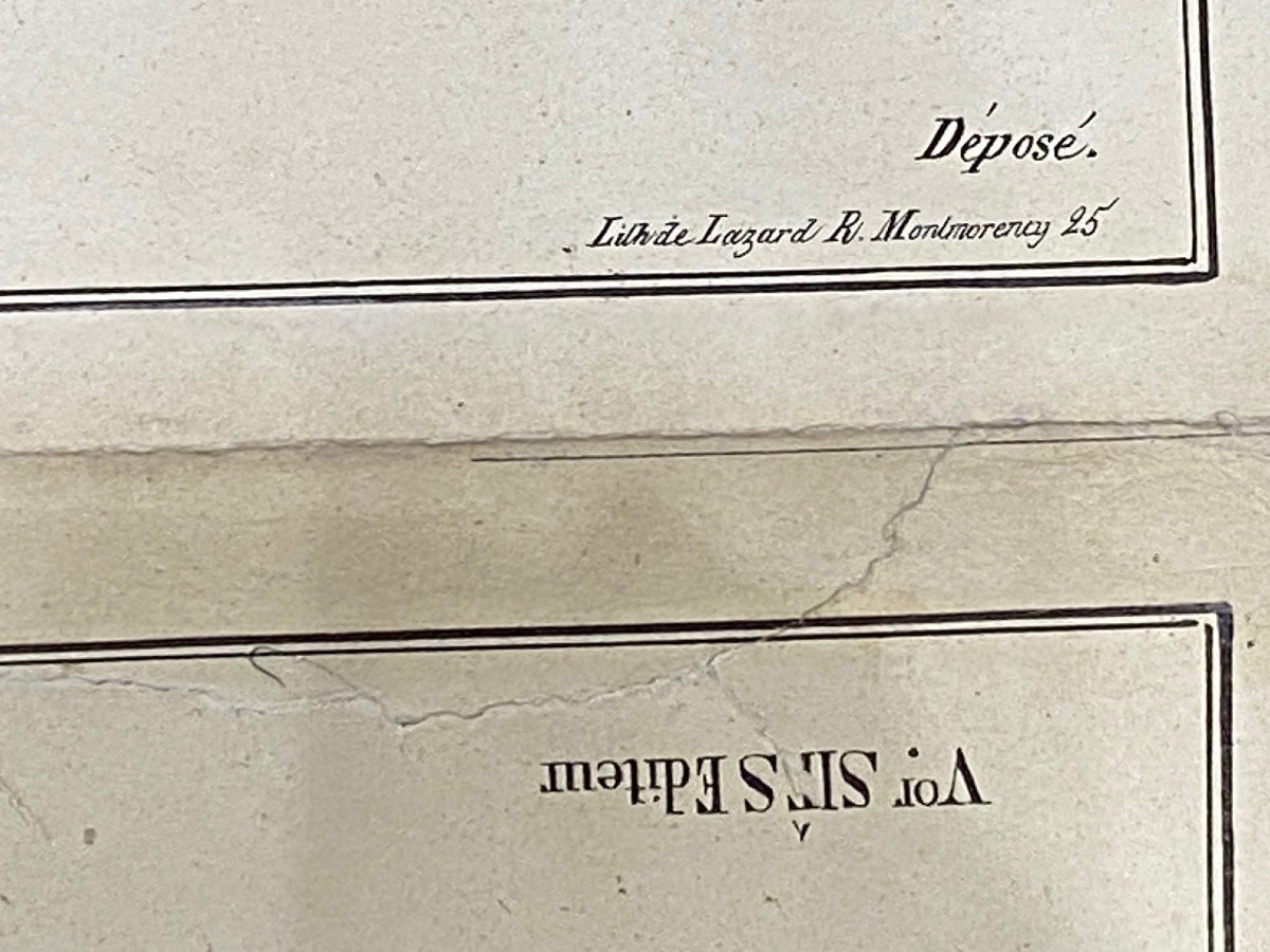 Quatre Anamorphoses réhaussées à l'aquarelle - Taille Exceptionnelle -  Circa 1850-photo-6