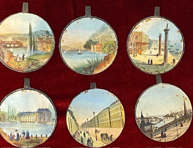 6 Panoptic Views For The Lorgnette Pittoresque - Circa 1849