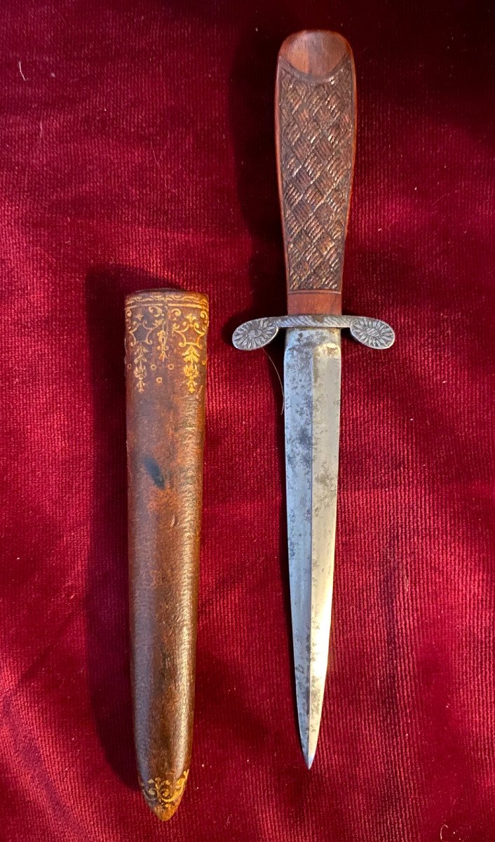 Virtue Dagger With Its Scabbard - 18th Century -photo-2