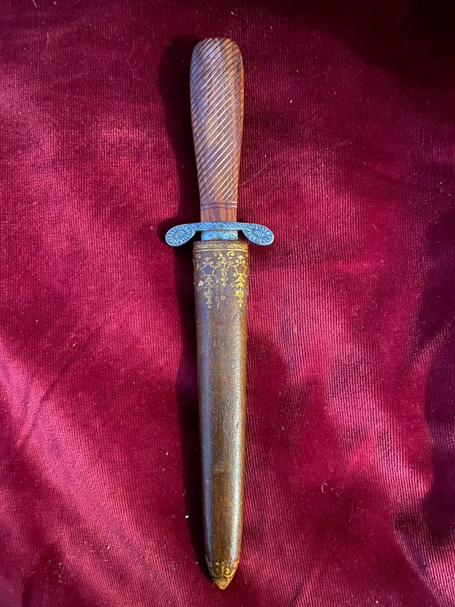 Virtue Dagger With Its Scabbard - 18th Century -photo-1