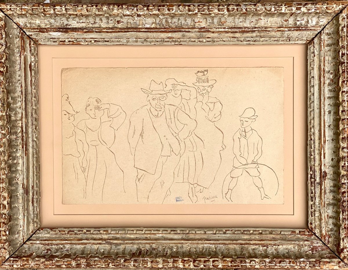 Jules Pascin (1885 - 1930) Scène De Rue   Vers 1920 Signée -photo-4