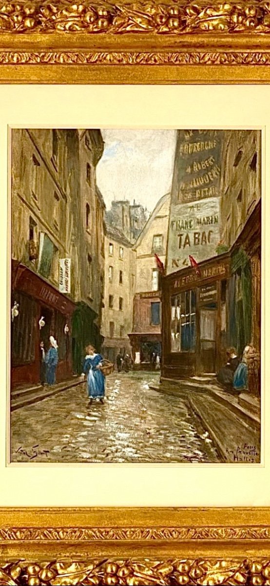 Victor Gabriel Gilbert (1847 - 1935) Paris Les Halles Signed -photo-2