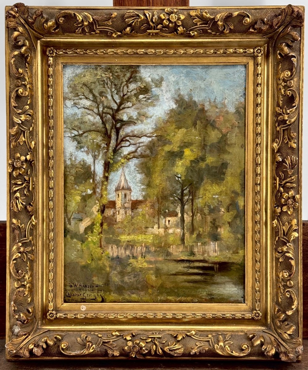 Georges-alexandre Chicotot (1855 - 1937) Oil On Canvas Signed -photo-4