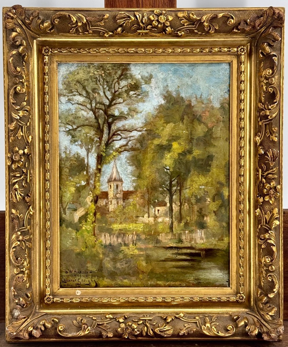 Georges-alexandre Chicotot (1855 - 1937) Oil On Canvas Signed -photo-2