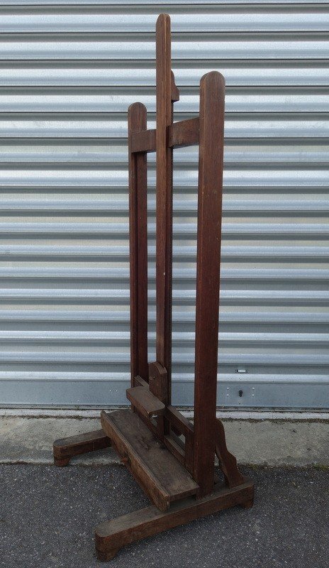 Set Of 5 "old Easels" In Oak, Beech, Mahogany-photo-7