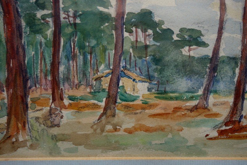 "landes Landscape" By Paul Salvan Circa 1950-photo-4