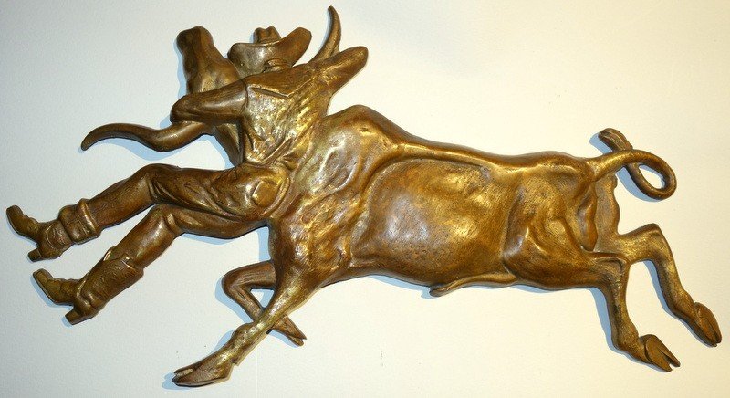 "WESTERN RODEO" Bronze Original Américain par CAMBRON -photo-6