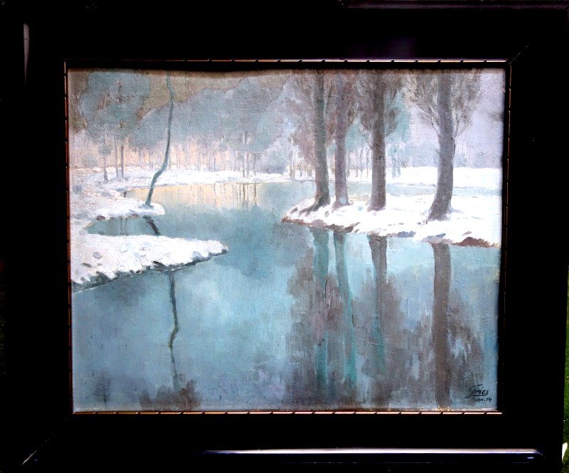 "winter Morning" By Fries (german)...munchen 1914