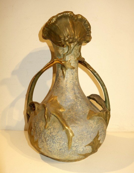 "art Nouveau Vase" Amphora Vienna Austria Circa 1900