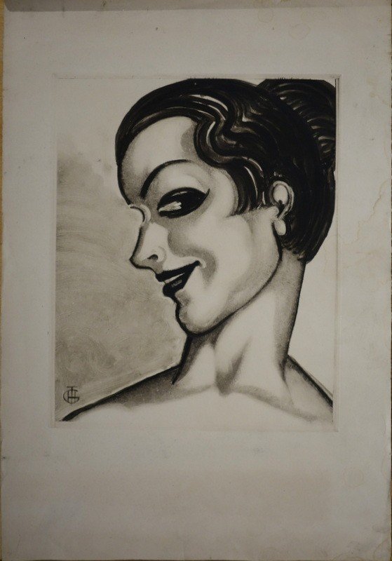 "Ida RUBINSTEIN "  Gravure de G.H.TRIBOUT vers 1925