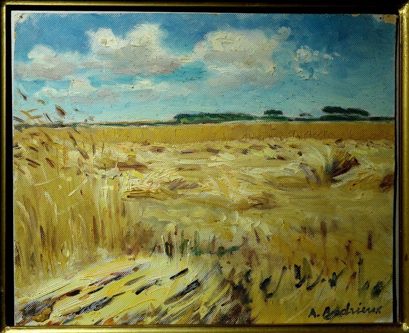 "wheat Field" By Alfred Andrieux Circa 1930