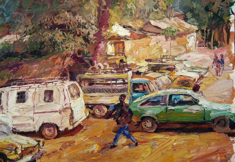 "african Parking" By Irina Conde...guinea Circa 1980/90-photo-2