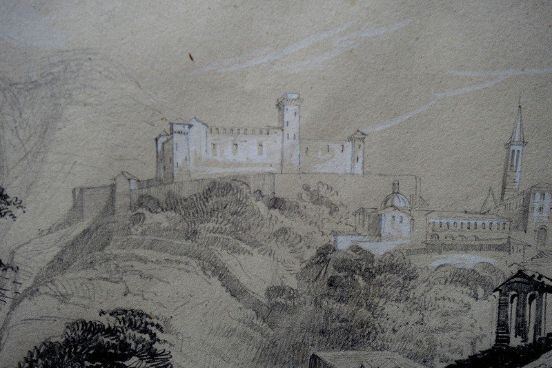 "castle In Italy" By As Pitloo (?) ....1830-photo-3