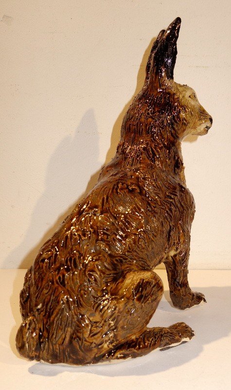 "rabbit" Stoneware By Guy Bernon ...la Borne Around 1990/2000-photo-1