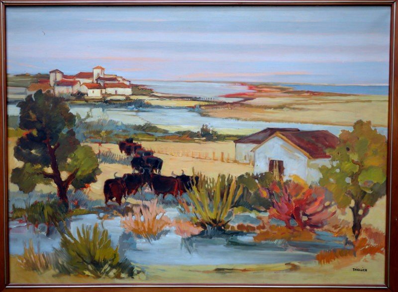 "CAMARGUE " par Eliane THIOLLIER vers 1970-photo-2