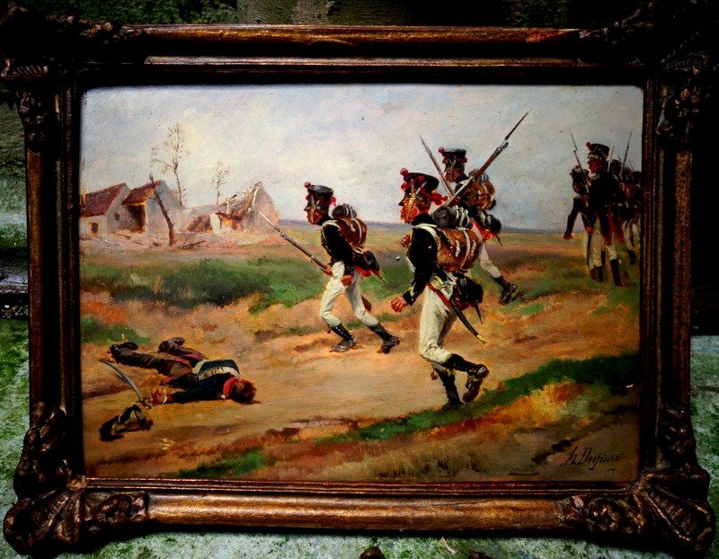 “the Assault” Napoleonian Infantry By Henri Dupray
