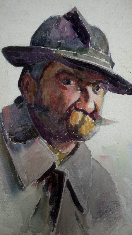 "old Moustached Man" By G.geraud ....1913-photo-2