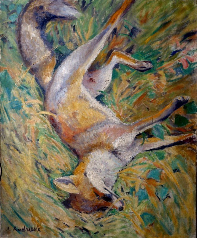 "RENARD MORT" par Alfred ANDRIEUX vers 1930