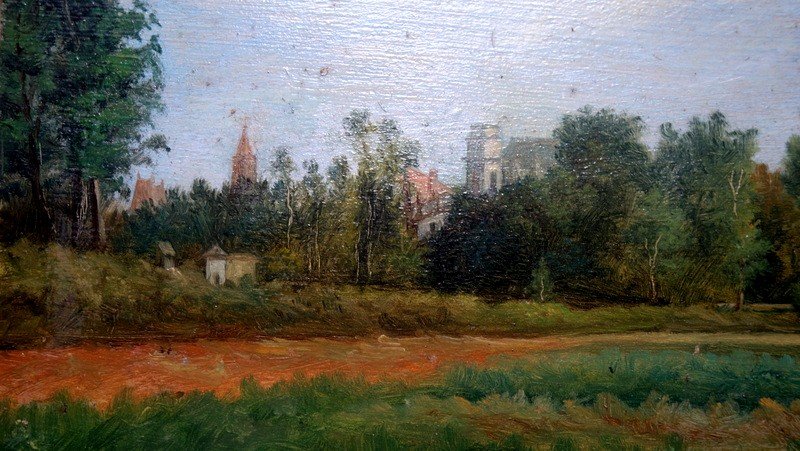 "landscape" French School Circa 1840/50-photo-3