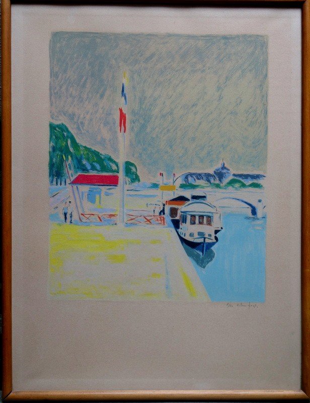 "paris" Lithograph By Arthur Fages 