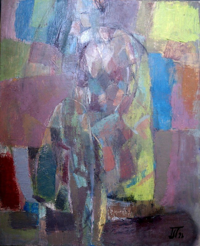 "FEMME ASSISE Cubisante " par Paul RADULESCU ..1996