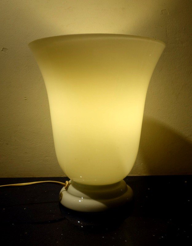 "LAMPE de TABLE" Verre de CCV VIANNE vers 1940/50-photo-2