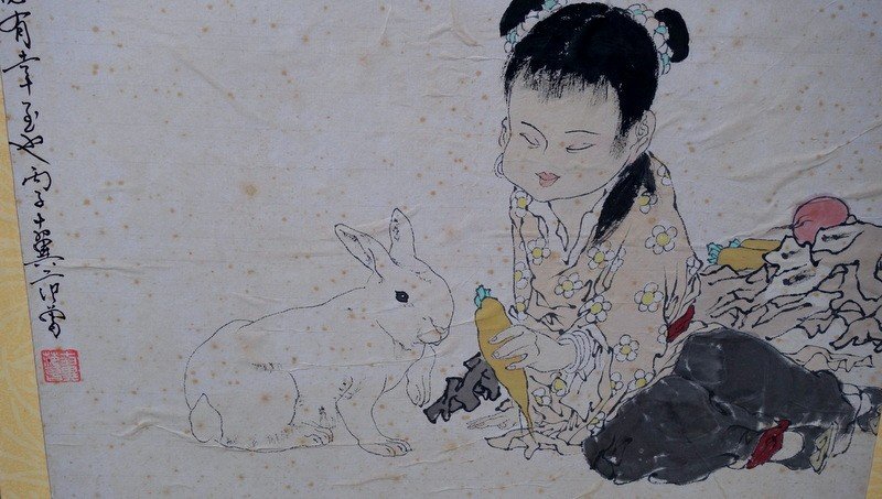 "the Rabbit" Chinese Horoscope ... Print By Fan Zeng-photo-2