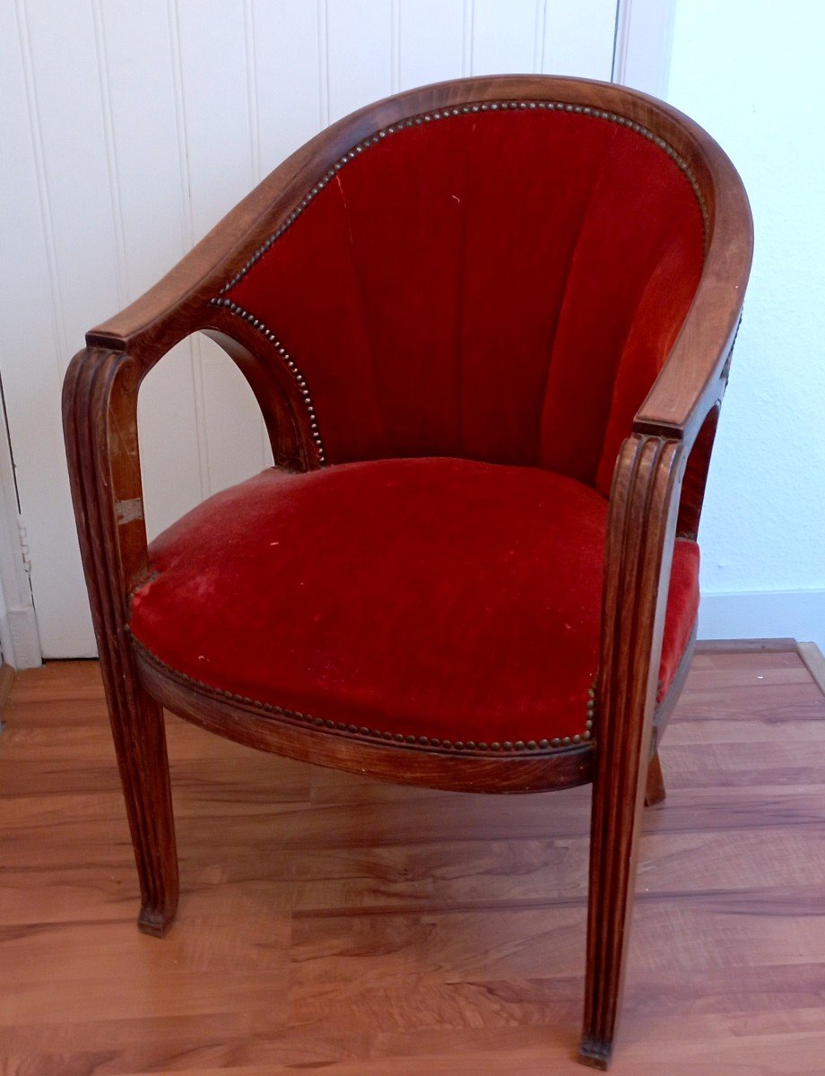 "armchair" By Marcel Ducrot (autun) Circa 1930-photo-2