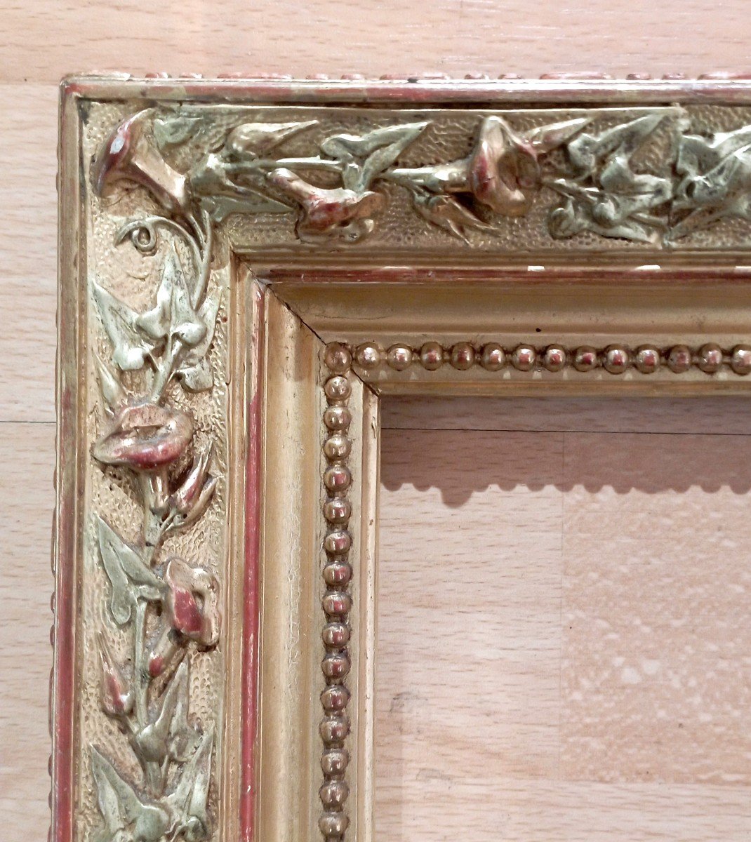 Small Art Nouveau “golden Frame” Circa 1900-photo-2