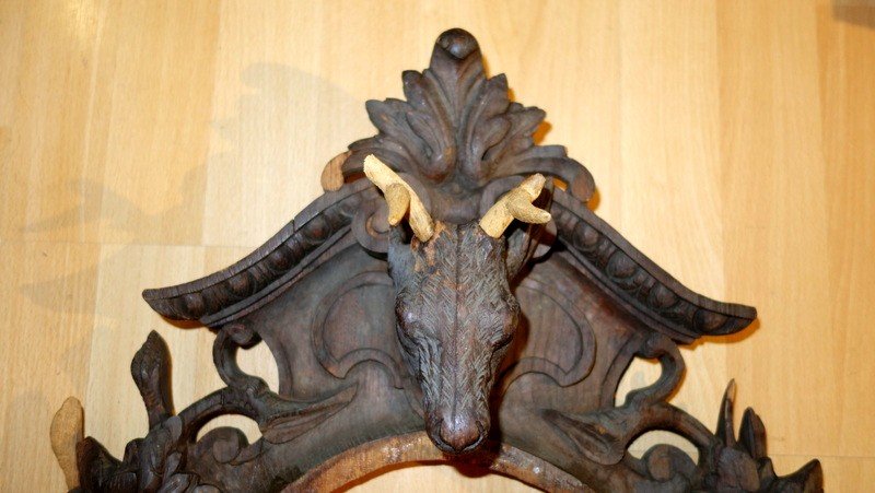 Large "black Forest Frame" In Oak Circa 1890/1900-photo-2