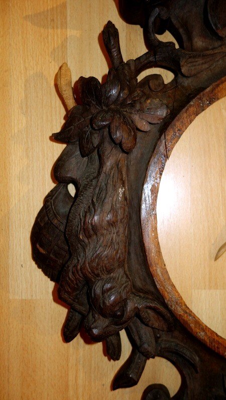 Large "black Forest Frame" In Oak Circa 1890/1900-photo-4