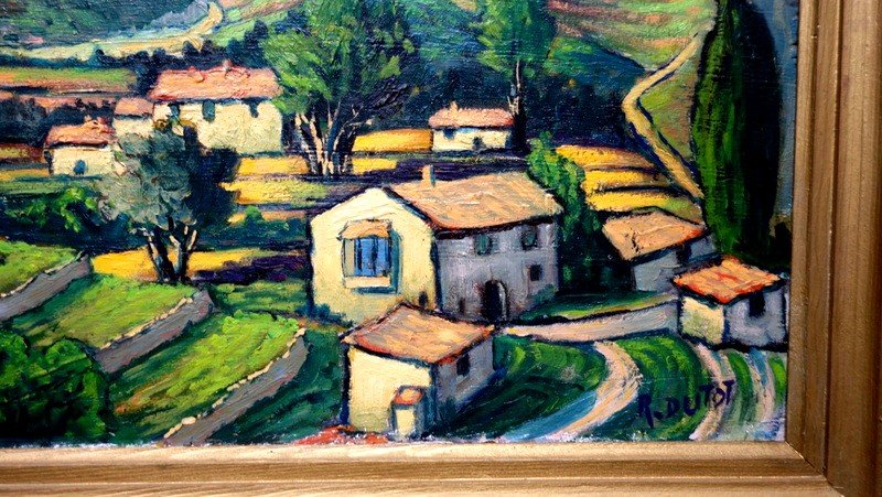 "PAYSAGE de PROVENCE" par R.DUTOT vers 1940/50-photo-2