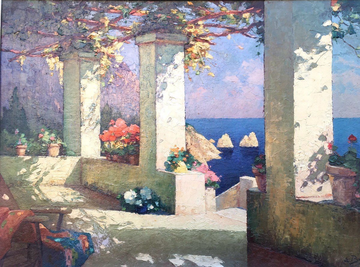 "PERGOLA a AMALFI " par Emile BEAUSSIER  vers 1920/1930-photo-2