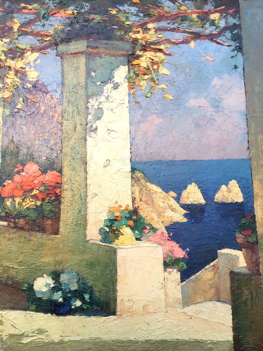 "PERGOLA a AMALFI " par Emile BEAUSSIER  vers 1920/1930-photo-3