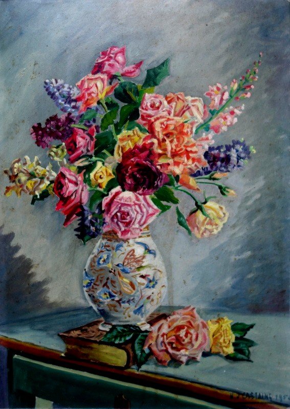 "Le VASE FLEURI " par Jean CASTAING ...1950-photo-2