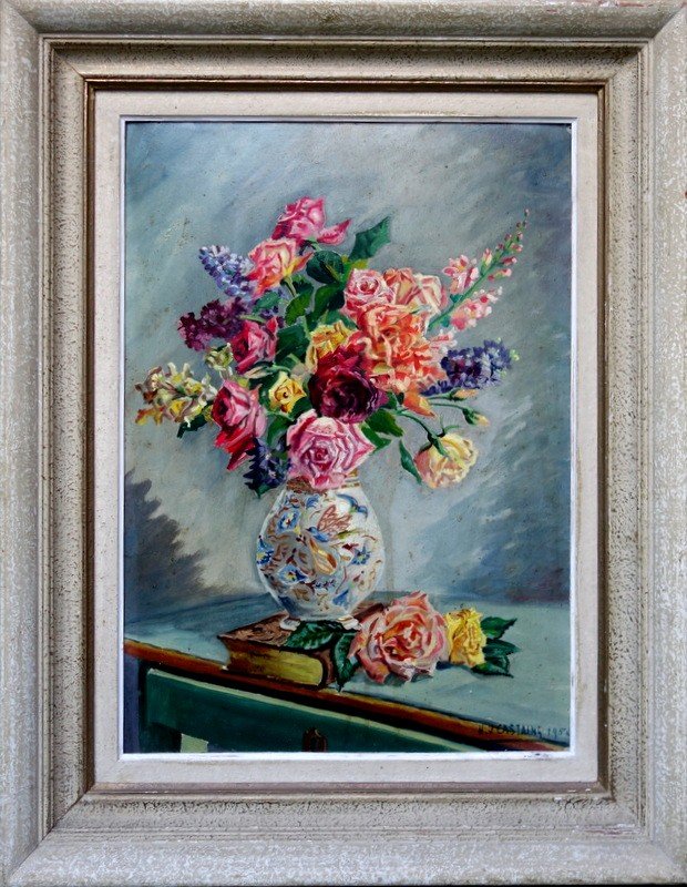 "Le VASE FLEURI " par Jean CASTAING ...1950