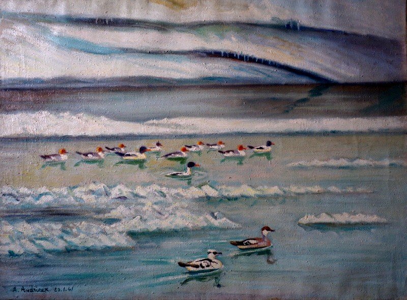 "harles On The Loire At Guilly" By A.andrieux ..january 1941