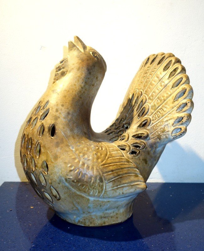 "coq De Bruyere" Lamp By Agnés Escalas Circa 1970/80