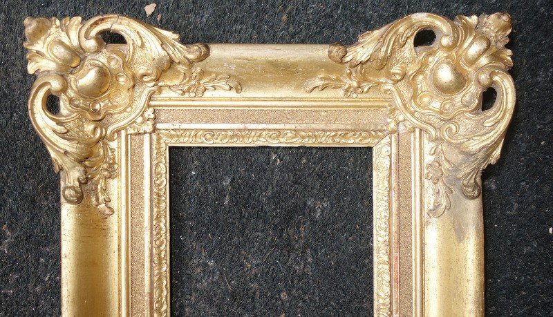 Pair Of Small Gilded "frames" Circa 1850-photo-3