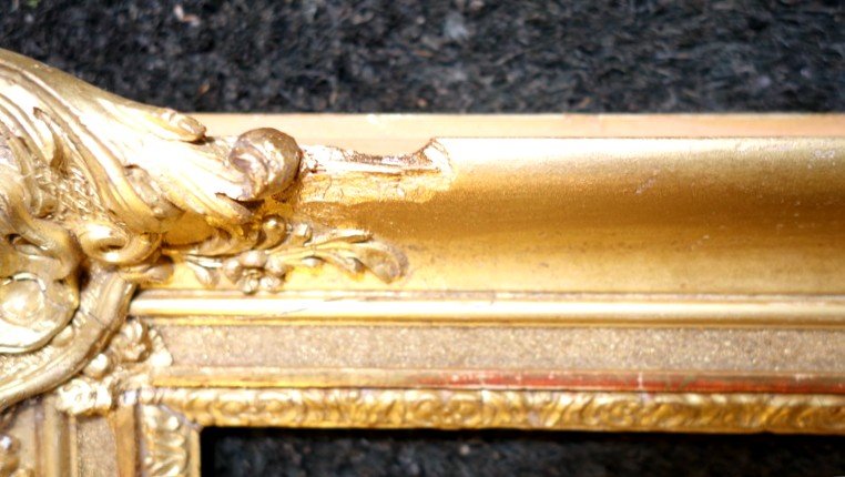 Pair Of Small Gilded "frames" Circa 1850-photo-4