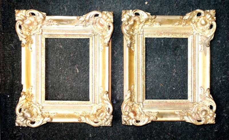 Pair Of Small Gilded "frames" Circa 1850