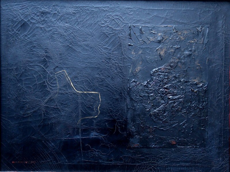 "black Abstraction" Mohammed Al-shammary (iraqi)...1995-photo-2