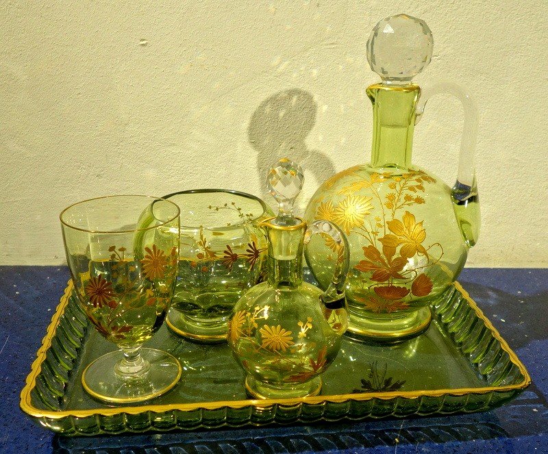 5 Elements Of "liqueur Service" Crystal Circa 1900, Baccarat (?)